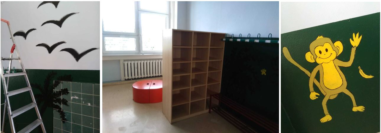 BeBe students painted a room in the Primary School "Johanna".